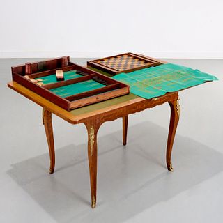 Louis XVI style marquetry inlaid games table
