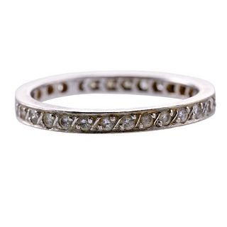 18k Gold Diamond Eternity Band Ring
