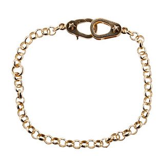 Foundrae Sister Hook Medium Belcher 18k Gold Bracelet 