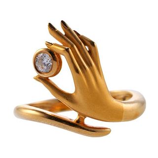 Carrera Y Carrera 18k Gold Diamond Hand Ring