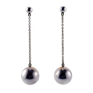 Tiffany &amp; Co HardWear Silver Ball Drop Earrings