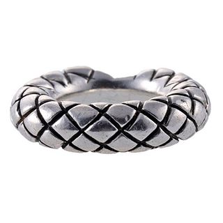 Bottega Veneta Silver Woven Ring