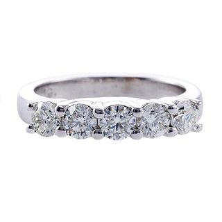 Platinum Diamond 5 Stone Ring