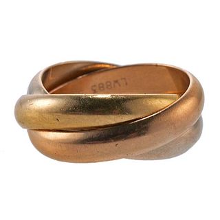 Cartier Trinity 18k Gold Rolling Band Ring Sz 50