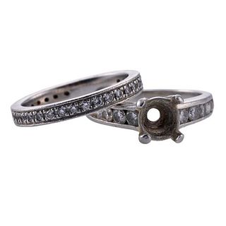 Platinum Diamond Engagement Wedding Ring Lot