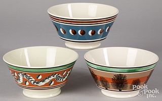 Three Don Carpentier mocha waste bowls