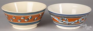 Two Don Carpentier mocha bowls