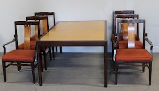 Midcentury Dunbar Dining Suite To Inc Table,