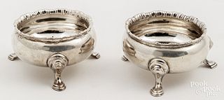 Pair of coin silver salts