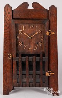 Mission oak mantle clock