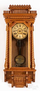Ansonia oak regulator clock