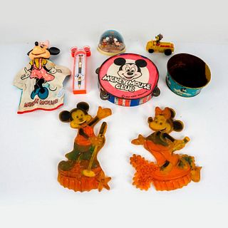 8pc Walt Disney's Mickey and Minnie Mouse Memorabilia