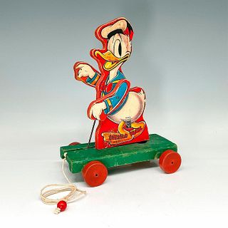Donald Duck Fisher Price No. 400 Wooden Pull Toy