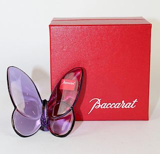 Baccarart purple crystal butterfly in box