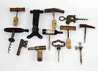Collection of vintage and antique cork screws