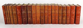 Lot of 20 French leather bound books