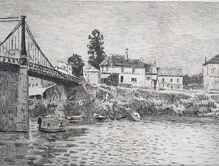 Alfred Sisley - Pont de Villeneuve-La-Garenne