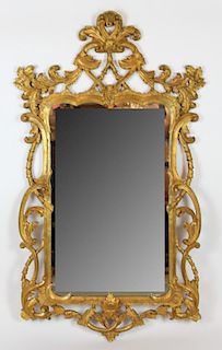 Italian Chippendale style gilt framed mirror