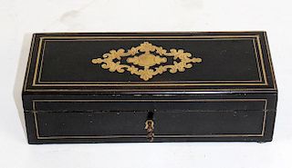 French Napoleon III ebonized glove box