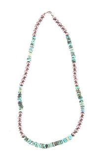 Pueblo Santo Domingo Turquoise Necklace