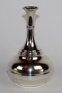 Sterling Silver genie bottle form vase