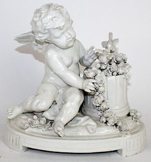 Capo di Monte porcelain cherub statue