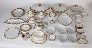 Limoges & others gold trim porcelain service