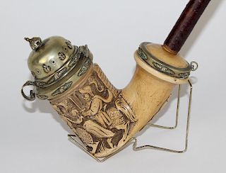 An Austrian Silver-mounted Meerchaum pipe