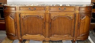 French Louis XV enfilade with marble top