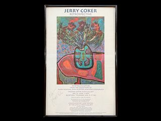 American Outsider Artist, Jerry Coker, Retrospective, Signed Poster
