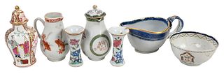 Seven Pieces Chinese Export Porcelain Tableware
