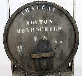 Chateau Mouton Rothschild wine barrel facade