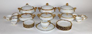 Bavarian gold trim porcelain service