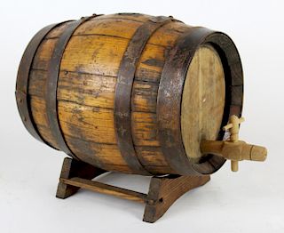 French sherry or cognac keg on stand