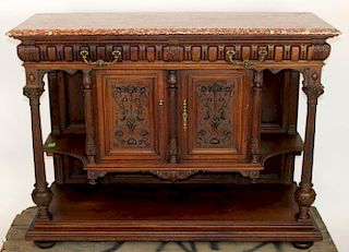 French Renaissance marble top server