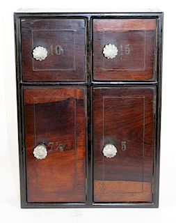 French Rosewood box with 4 doors