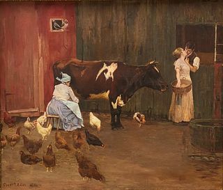 Oscar F Adler (American, 1868-1932) Oil Painting