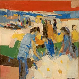 George Barrel - Italo Botti (Italian - American, 1923-2003) Oil Painting