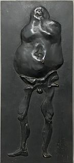 Leonard Baskin (1922-2000) Bronze 1959 Sculpture - Glutted Death