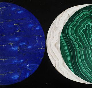 Richard Blow (American, 1904-1983) Montici Pietra Dura - Moon Phase