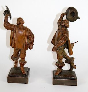Pair of copper clad cavalier bookends
