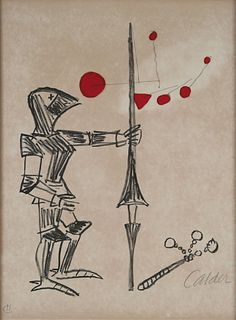 Alexander Calder (1898-1976) Lithograph Noble Chavalier Print