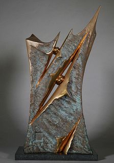 Ki Won Choi (Korean, 1935 - ) Bronze 33" Sculpture