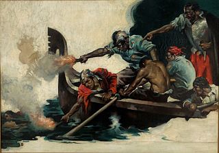 Dean Cornwell (American, 1892-1960) Pirates Oil Painting