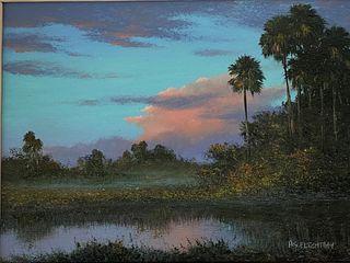 Ahmed S. Eltemtamy (American, 1960-) Florida Highwayman Painting