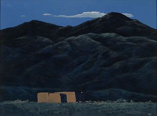 Phil Epp (American, 1946-) Moonlight Oil Painting