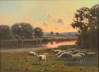 Hiram Peabody Flagg (American, 1859-1937) Landscape Painting