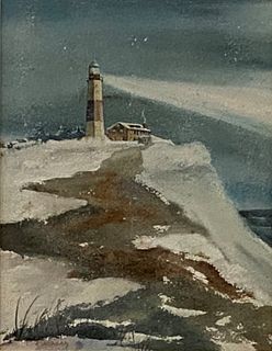 Francis Flanagan (American, 1897-1928) Lighthouse Painting