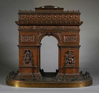LeBlanc Freres (French, 19C) Bronze 20" Sculpture - Arc de Triomphe