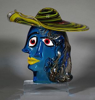 Walter Furlan (Italian, 1931- ) Picasso Glass 17" Sculpture